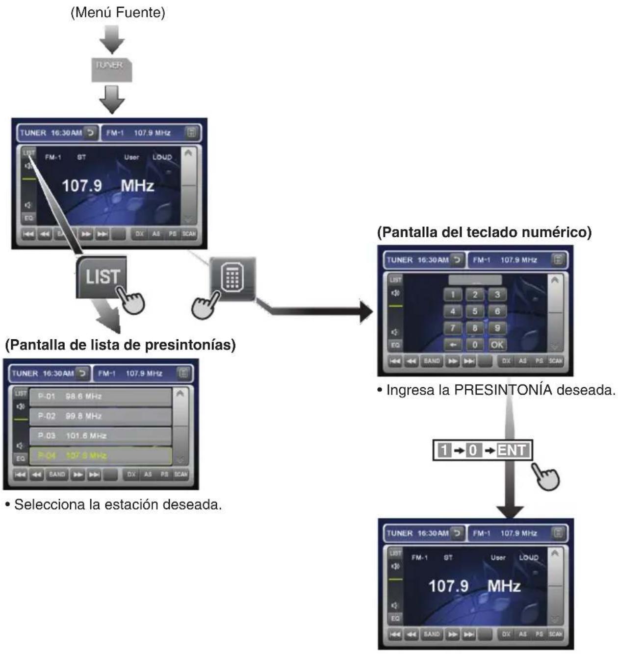 CLARION VX409 - Operación de modo SINTONIZADOR - 1