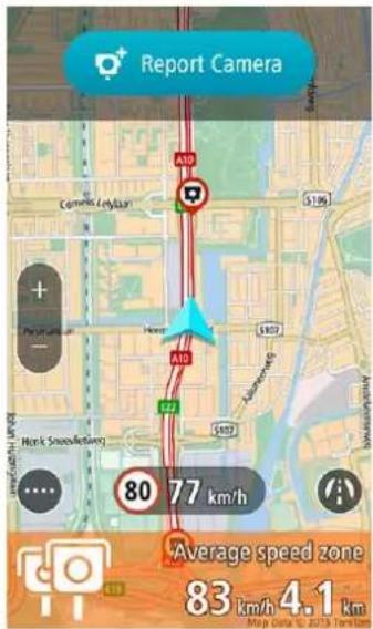 TOMTOM Speed Cameras app for Android - À propos des zones de radars de tronçon - 2