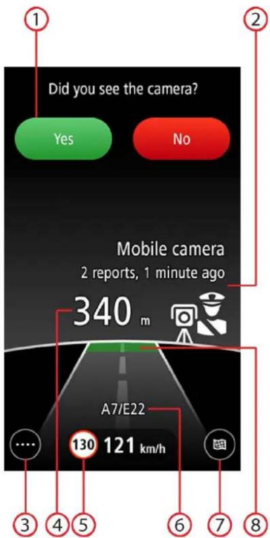 TOMTOM Speed Cameras app for Android - Le mode route - 1