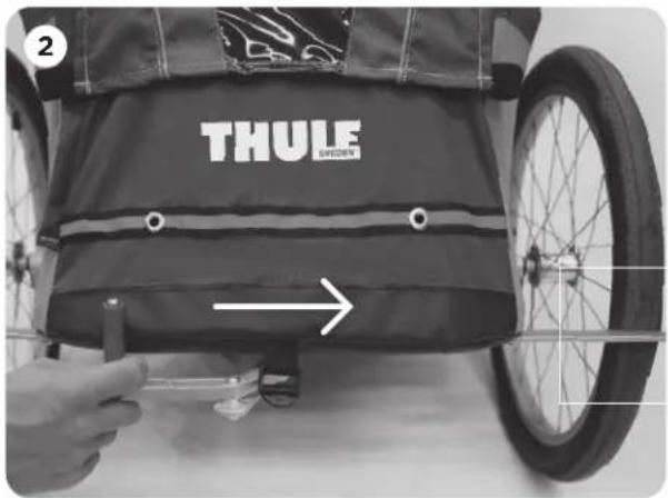 THULE Chariot Corsaire 2 - UTILISATION DU FREIN DE STATIONNEMENT - 2