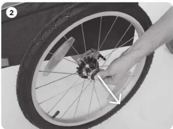 THULE Coaster Bicycle Trailer - REMOING THE WHEELS - 1