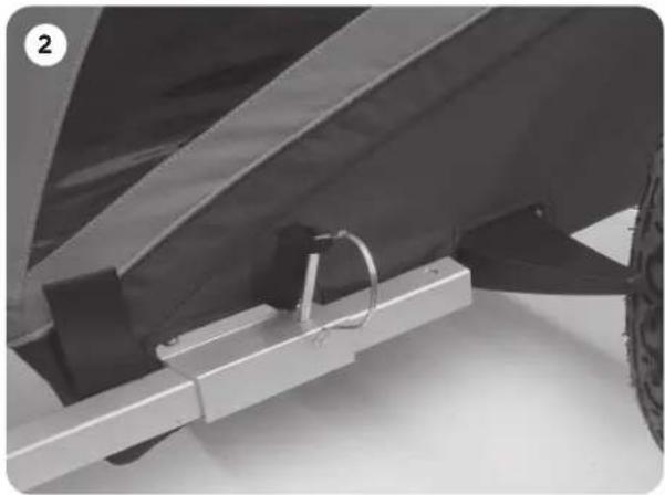 THULE Coaster Bicycle Trailer - EINSTELLEN DER DEICHSEL ZUM SPAZIERENGEHEN - 1