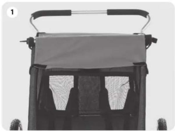 THULE Coaster Bicycle Trailer - UTILISER LE PARE-SOLEIL - 1