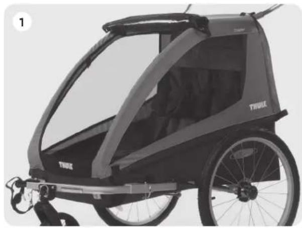 THULE Coaster Bicycle Trailer - WARNING - 1