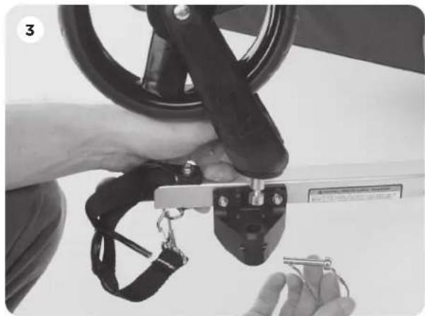 THULE Coaster Bicycle Trailer - EINSTELLEN DER DEICHSEL ZUM SPAZIERENGEHEN - 5