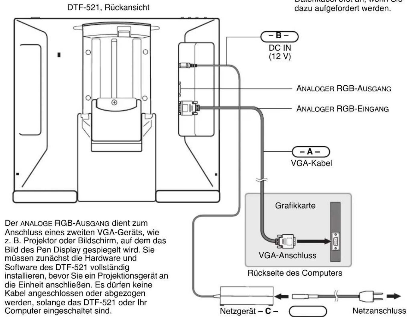 WACOM PL 521 - KABELDIAGRAMM FÜR DEN LCD-BILDSCHIRM - 1