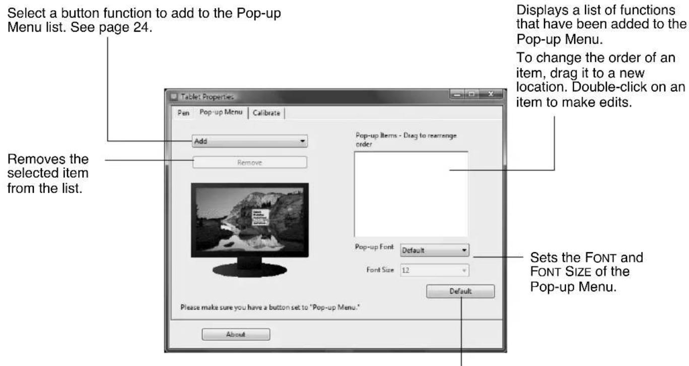 WACOM PL 521 - CUSTOMIZING THE POP-UP MENU - 1