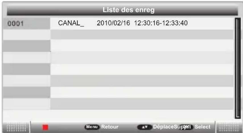SCHNEIDER LD24SCHD15HB - Liste des émissions enregistrées - 2