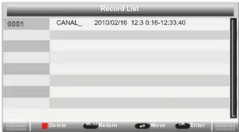 SCHNEIDER LD24SCHD15HB - Choose "Recorded List" - 1