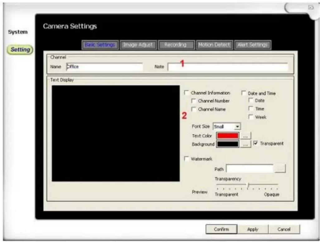 TREBS Comfortcam 99500 - Paramètres de base - 1