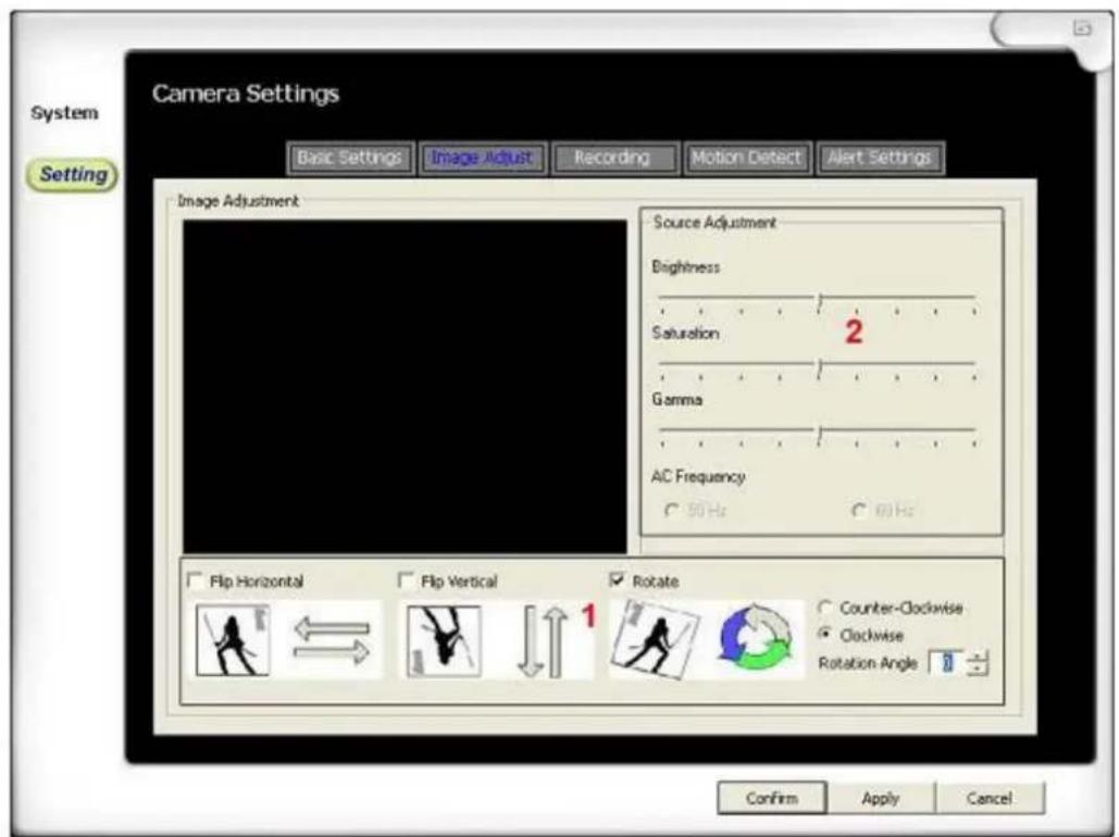 TREBS Comfortcam 99500 - Parametre de l'image - 1