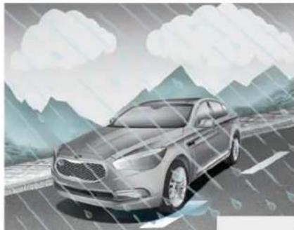 KIA K900 (2018) - Conduire dans la pluie - 1