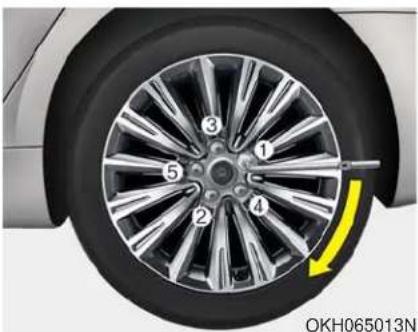 KIA K900 (2018) - ■ Installation des roues - 1