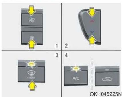 KIA K900 (2018) - Dégivrage de la face intérieure du pare-brise - 1