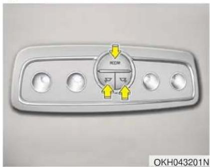 KIA K900 (2018) - Commutateur du plafonnier arrière - 1