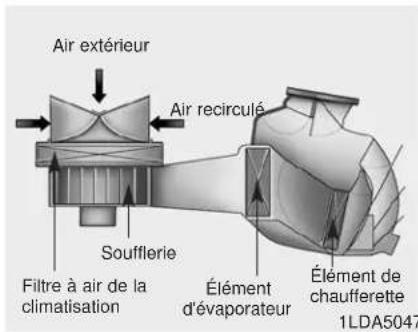 KIA K900 (2018) - Fitre à air de la climatisation (si équipé) - 1