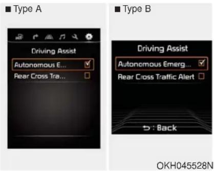 KIA K900 (2018) - Pour annuler l'AEB - 1