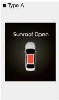 KIA K900 (2018) - Avertissement d'ouverture du toit ouvrant (si équipé) - 1