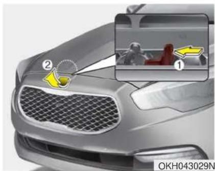 KIA K900 (2018) - Ouverture du capot - 2