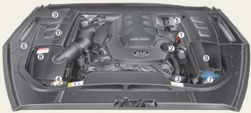 KIA K900 (2018) - COMPARTIMENT-MOTEUR - 1