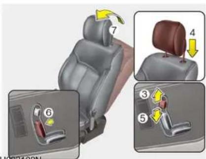 KIA K900 (2018) - ■ Installation des appuie-têtes - 2