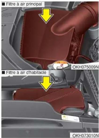 KIA K900 (2018) - FILTRE À AIR Remplacement du filtre - 1