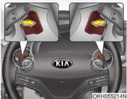 KIA K900 (2018) - Palettes de changement de vitesse (si équipé) - 1