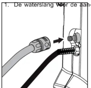 NILFISK MH 2C - Waterslang aansluten - 1