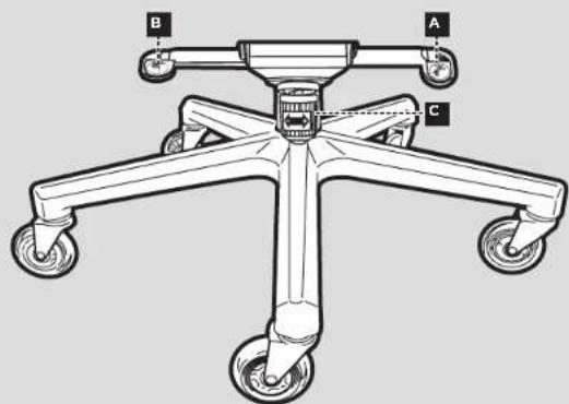 CORSAIR T2 Road Warrior - Tilt tension knob - 1