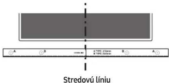 SAMSUNG HWN650 - Na povrch steny sa umiestni Inštalačná pomôcka na montáz na stenu. - 2