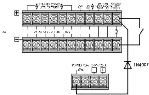 Monacor PA6480 - Interruptor para announcements en todas las zonas - 1