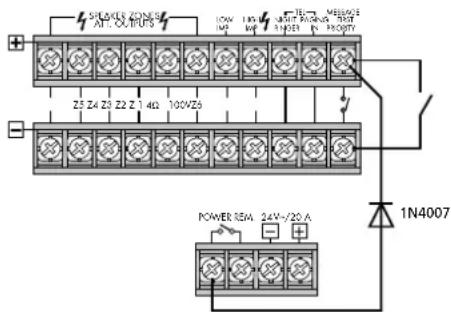 Monacor PA6480 - Switch for announcements in all zones - 1