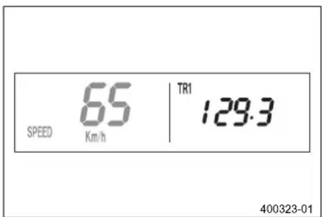 KTM 150 XCW (2018) - Λειουργία ενδειξης SPEED/TR1 (μερικός χλιομετρητής 1) - 1
