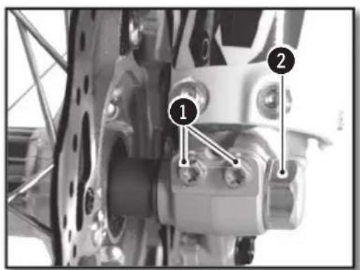 Sherco 125 SER (2018) - REMOVING THE FRONT WHEEL - 4