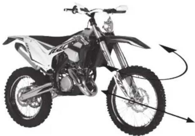Sherco 125 SER (2018) - CONTRÔLÉ DU JEU DES ROULEMENTS DE DIRECTION - 1