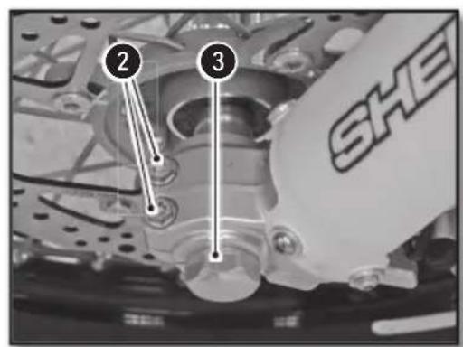 Sherco 250 SEFR (2017) - REMOVING THE FRONT WHEEL - 4