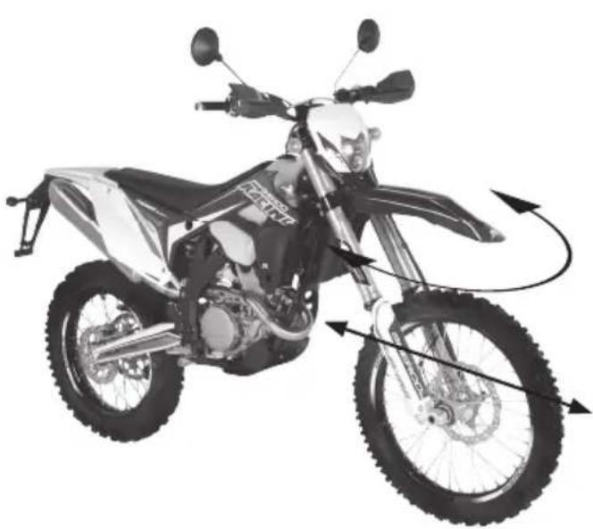 Sherco 250 SEFR (2017) - CHECKING THE PLAY OF THE STEERING HEAD BEARINGS - 1