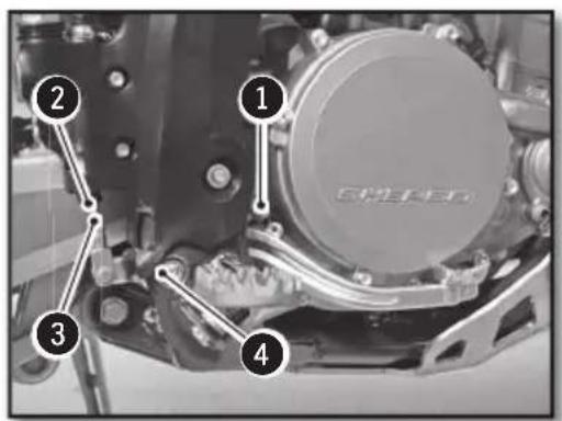 Sherco 250 SEFR (2017) - ADJUSTING THE TRAVEL OF THE REAR BRAKE PEDAL - 1