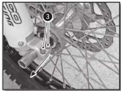 Sherco 250 SEFR (2017) - REMOVING THE FRONT WHEEL - 2