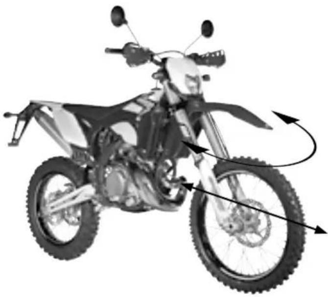 Sherco 250 SER (2016) - CHECKING THE PLAY OF THE STEERING HEAD BEARINGS - 1