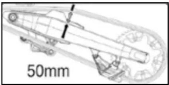 Sherco 250 SER (2016) - CONTRôle DE LA TENSION DE CHÂINE - 1