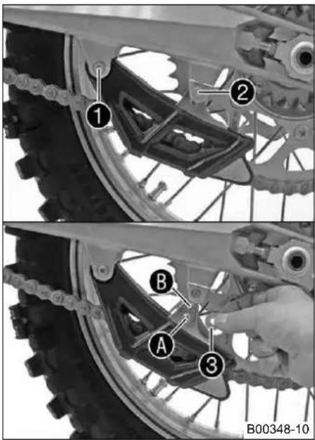KTM 250 SXF (2011) - チェーンガイドを調節する - 1