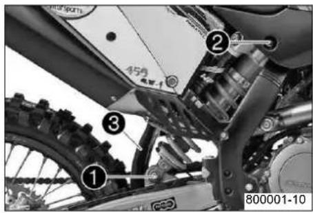KTM 450 SXF (2009) - Αφαίρεση αμορτισέρ - 1