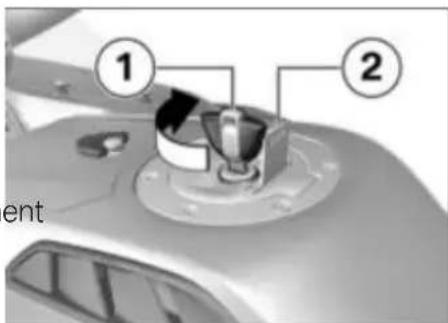 BMW R 1200 GS Adventure (2017) - Contact du carburant sur les surfaces en matière plastique - 1