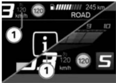 BMW R 1200 GS Adventure (2017) - Affichage lors du réglage (informations de limite de vitesse actives) - 1