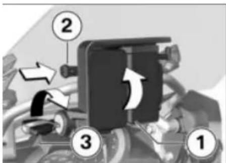 BMW R 1200 R (2017) - Poussière et saleté sur les rière contacts du Mount Cradle - 2
