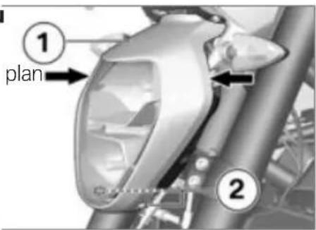 BMW R 1200 R (2017) - Remplacer la lampe du feu de position - 2