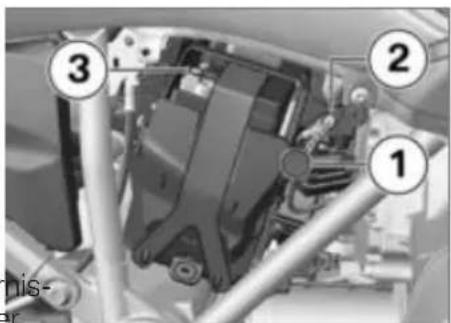 BMW R 1200 R (2017) - Démarrage avec une aide extérieure à une tension supérieure à 12 V - 1