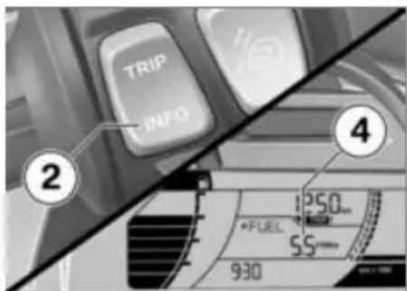 BMW C 650 GT (082017) - Remetre à zéro le compteur kilométrique journalier - 2