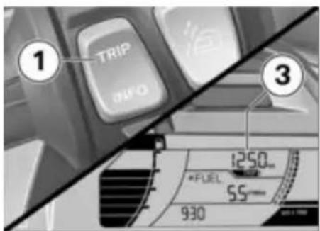 BMW C 650 GT (082017) - Remetre à zéro le compteur kilométrique journalier - 1